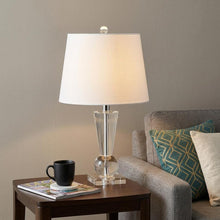 Load image into Gallery viewer, 22" Clear Urn Table Lamp With Empire Shade
