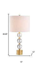 Load image into Gallery viewer, 25" Gold Novelty Table Lamp LED With Drum Shade
