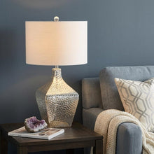 Load image into Gallery viewer, 26" Clear Gourd Table Lamp With Drum Shade
