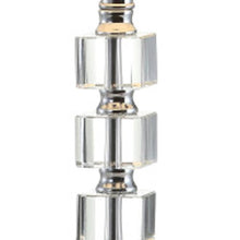 Load image into Gallery viewer, Set of Two 22" Clear And Silver Bedside Lamps With Drum Shades
