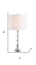 Load image into Gallery viewer, Set of Two 26" Silver Table Lamps With Drum Shades
