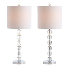 Load image into Gallery viewer, Set of Two 28" Silver Table Lamps With Drum Shades
