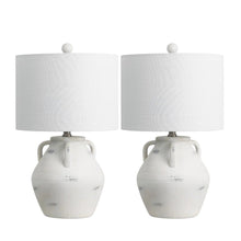 Load image into Gallery viewer, Set of Two 21" Clear Novelty Table Lamps With Drum Shades
