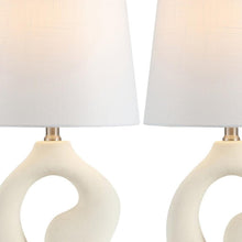 Load image into Gallery viewer, Set of Two 19" Clear Novelty Table Lamps LED With Empire Shades
