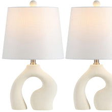 Load image into Gallery viewer, Set of Two 19" Clear Novelty Table Lamps LED With Empire Shades
