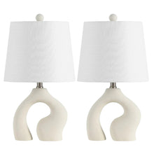 Load image into Gallery viewer, Set of Two 19" Clear Novelty Table Lamps LED With Empire Shades
