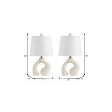 Load image into Gallery viewer, Set of Two 19" Clear Novelty Table Lamps LED With Empire Shades
