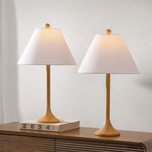 Load image into Gallery viewer, Set of Two 25" Brown Table Lamps With Empire Shades
