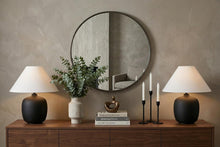 Load image into Gallery viewer, Set of Two 18" Clear Novelty Table Lamps With Empire Shades
