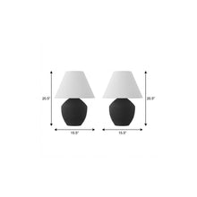 Load image into Gallery viewer, Set of Two 21" Clear Novelty Table Lamps With Empire Shades
