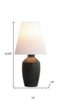 Load image into Gallery viewer, Set of Two 19" Black Urn Bedside Lamps With Empire Shades
