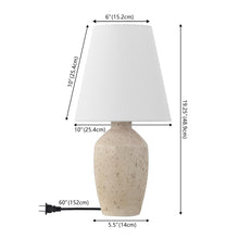 Load image into Gallery viewer, Set of Two 19" Cream Urn Bedside Lamps With Empire Shades
