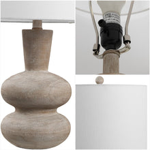 Load image into Gallery viewer, 24" Brown Gourd Table Lamp With Drum Shade
