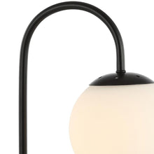 Load image into Gallery viewer, 18" Black Globe Arched Lamp With Globe
