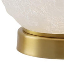 Load image into Gallery viewer, 22" White And Gold Globe Table Lamp With Drum Shade
