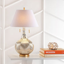 Load image into Gallery viewer, 31" Gold Novelty Table Lamp LED With Globe Shade
