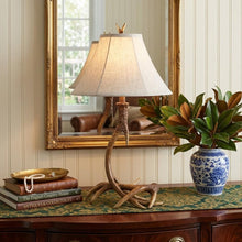 Load image into Gallery viewer, 28" Brown Novelty Table Lamp With Globe Shade
