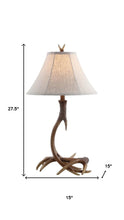 Load image into Gallery viewer, 28" Brown Novelty Table Lamp With Globe Shade
