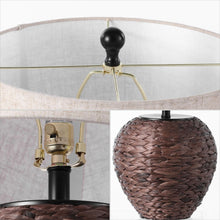 Load image into Gallery viewer, 25" Clear Urn Table Lamp With Globe Shade
