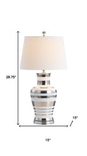 Load image into Gallery viewer, 29" Silver Urn Table Lamp With Empire Shade
