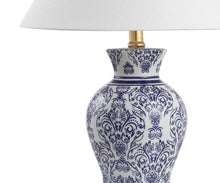 Load image into Gallery viewer, Set of Two 21" Gold Novelty Table Lamps LED With Empire Shades
