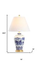 Load image into Gallery viewer, 27" Gold Novelty Table Lamp LED With Empire Shade

