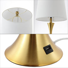 Load image into Gallery viewer, Set of Two 23" Clear Novelty Table Lamps With Empire Shades
