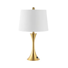 Load image into Gallery viewer, Set of Two 23" Clear Novelty Table Lamps With Empire Shades
