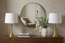 Load image into Gallery viewer, Set of Two 23" Clear Novelty Table Lamps With Empire Shades
