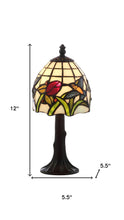 Load image into Gallery viewer, 12" Bronze Birds Novelty Tiffany Lamp With Bell Shade
