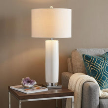 Load image into Gallery viewer, 32" Silver Novelty Table Lamp LED With Drum Shade
