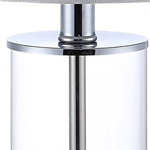 Load image into Gallery viewer, Set of Two 21" Silver USB Table Lamps With Drum Shades
