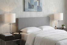 Load image into Gallery viewer, Set of Two 21" Silver USB Table Lamps With Drum Shades
