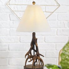 Load image into Gallery viewer, 26" Dark Brown Antlers Table Lamp With Empire Shade
