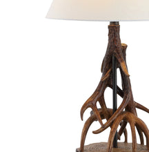 Load image into Gallery viewer, 26" Dark Brown Antlers Table Lamp With Empire Shade

