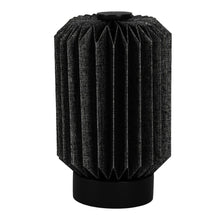 Load image into Gallery viewer, 9" Black Geometric Bedside Lamp With Cylinder Shade
