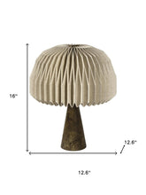 Load image into Gallery viewer, 16" Natural Geometric Table Lamp LED With Dome Shade

