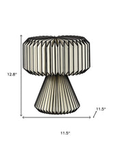 Load image into Gallery viewer, 13" Clear Geometric Table Lamp With Cylinder Shade
