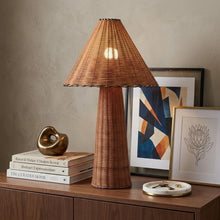 Load image into Gallery viewer, 27" Clear Lantern Table Lamp With Empire Shade
