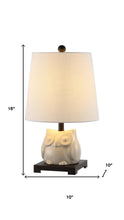 Load image into Gallery viewer, 16" Antiqued Bronze Novelty Bedside Lamp With Empire Shade
