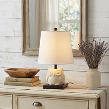 Load image into Gallery viewer, 16" Antiqued Bronze Novelty Bedside Lamp With Empire Shade
