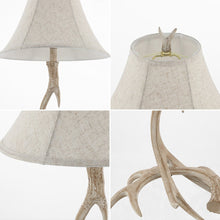 Load image into Gallery viewer, 28" Beige Antlers Table Lamp With Bell Shade
