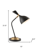 Load image into Gallery viewer, 22" Black Table Lamp LED With Bell Shade
