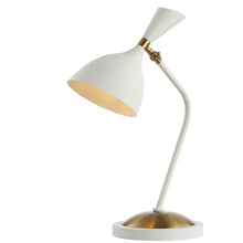 Load image into Gallery viewer, 22" White Table Lamp LED With Bell Shade
