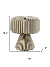 Load image into Gallery viewer, 13" Natural Geometric Bedside Lamp With Cylinder Shade
