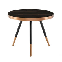 Load image into Gallery viewer, Modern Small Ceramic Coffee Table - Black And Gold
