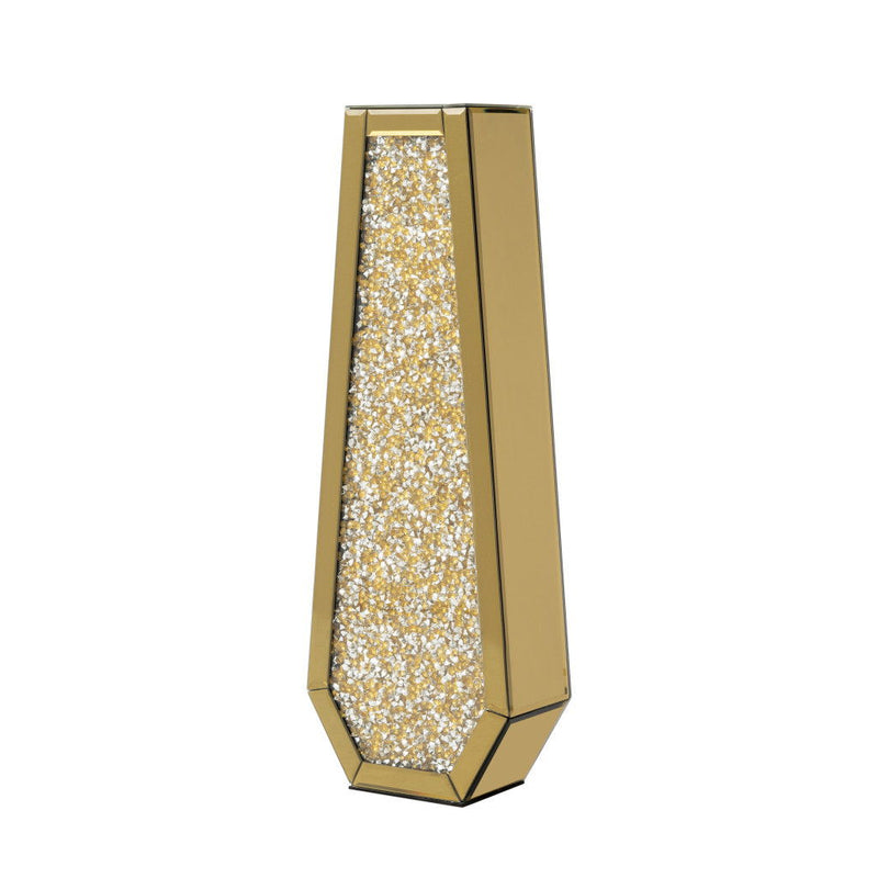 Floor Vase With Faux Crystals - Gold