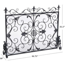 Load image into Gallery viewer, Darcie - Wrought Fireplace Screen, Ornate Design
