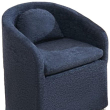 Load image into Gallery viewer, Chenille Wing Back Dining Side Chair - Blue
