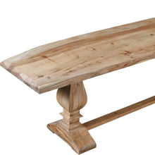 Load image into Gallery viewer, 72" Natural Solid Wood Distressed Dining Bench
